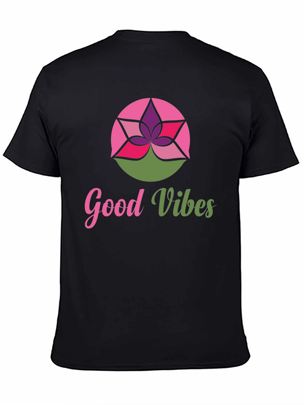 Good Vibes Lotus Graphic Tee - Stylish Comfort