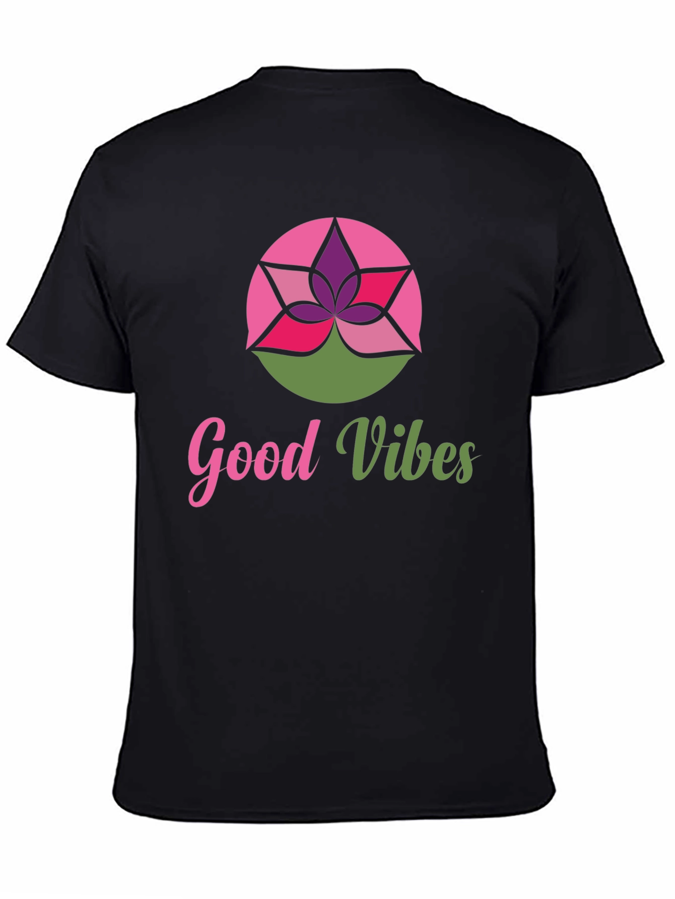 Good Vibes Lotus Graphic Tee - Stylish Comfort