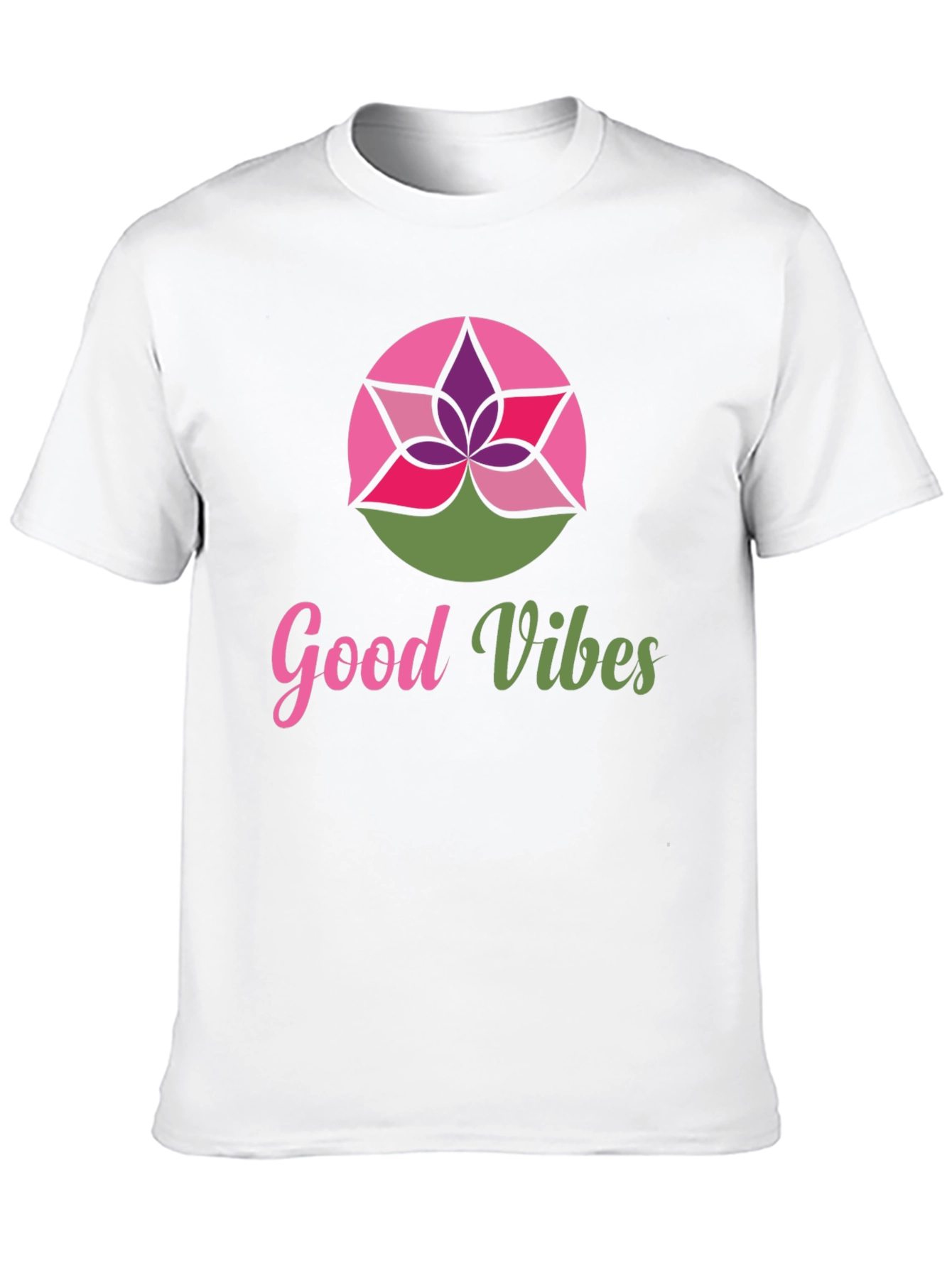 Good Vibes Lotus Graphic Tee - Stylish Comfort