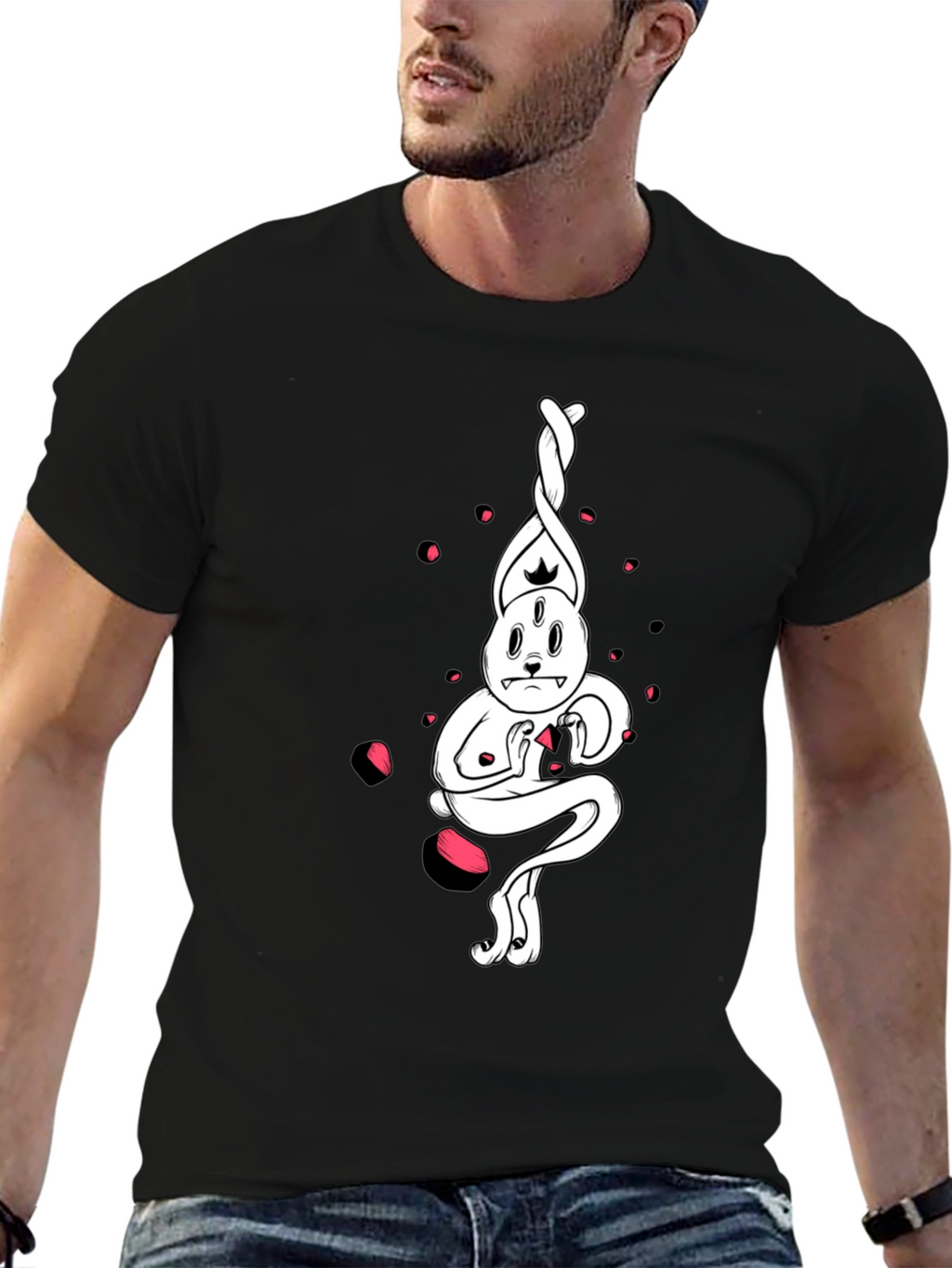 Surreal Rabbit Graphic Tee - Unique Design