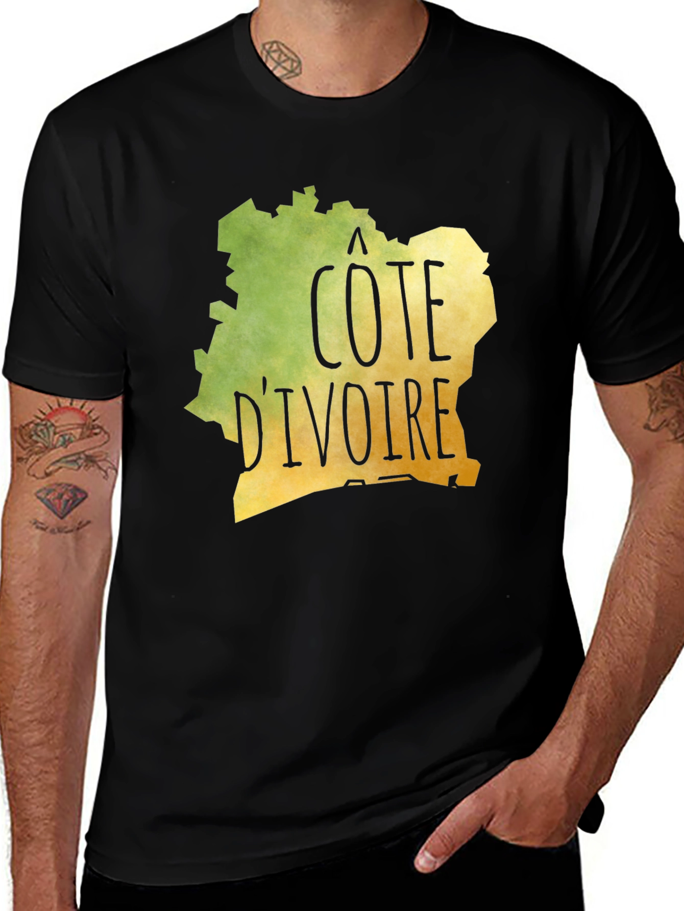 Cote DIvoire Graphic Tee - Black Unisex T-Shirt