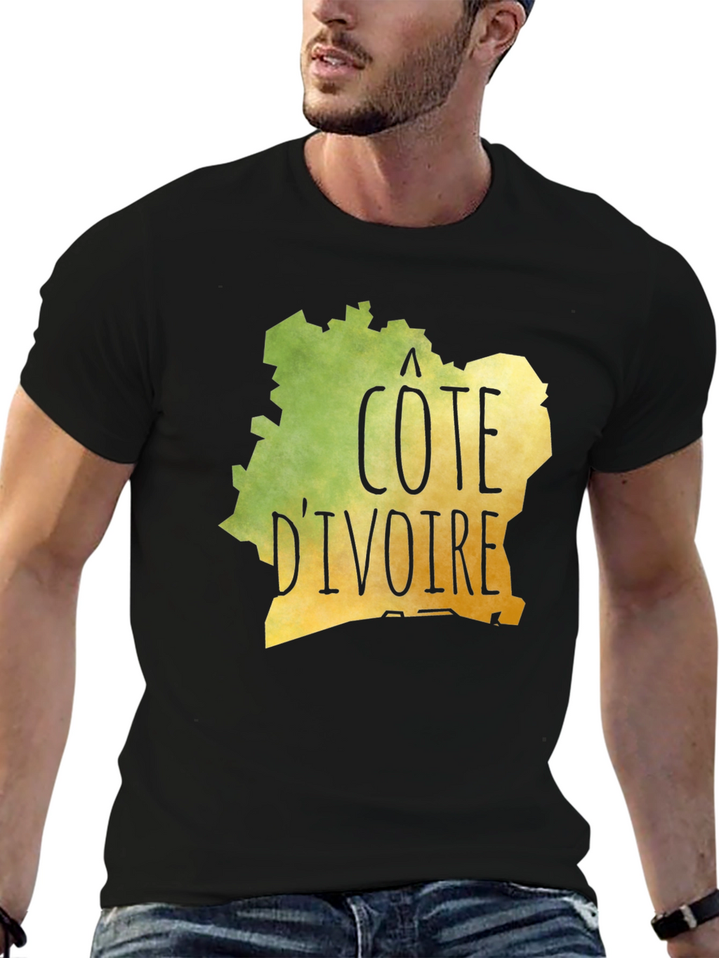 Cote DIvoire Graphic Tee - Black Unisex T-Shirt