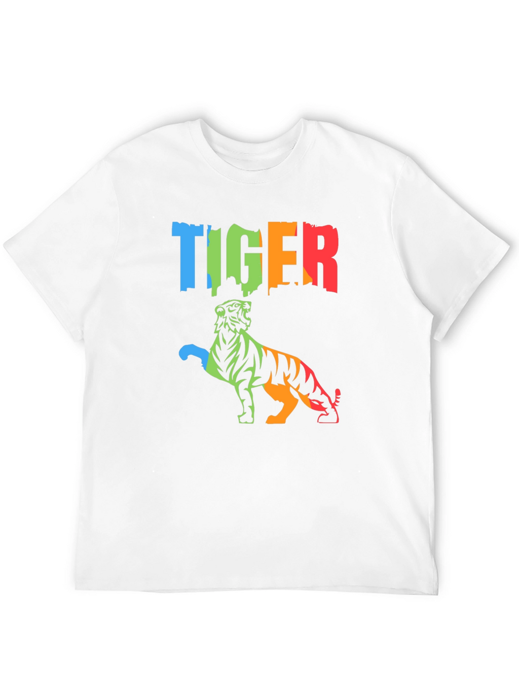 Vibrant Tiger Graphic Tee - Mens Black T-Shirt