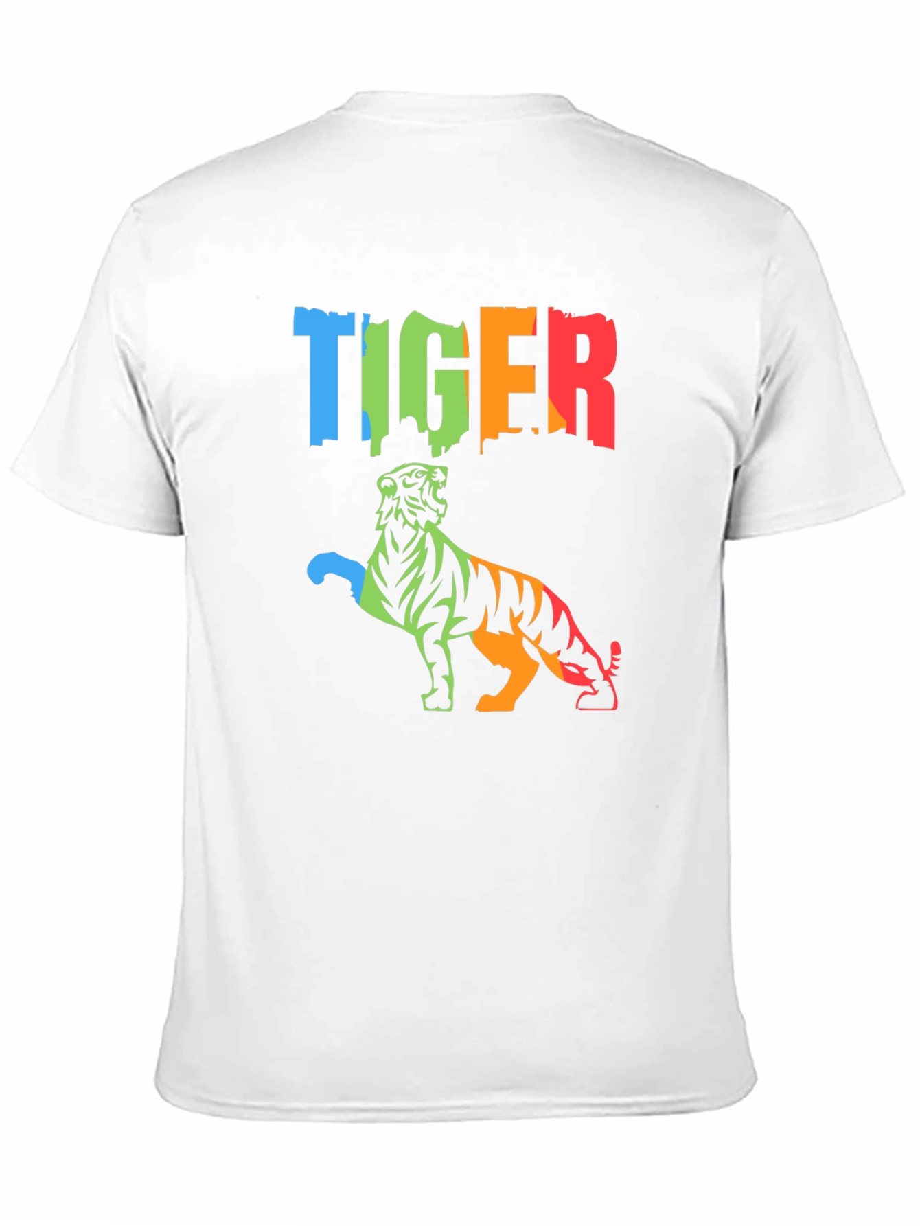 Vibrant Tiger Graphic Tee - Mens Black T-Shirt