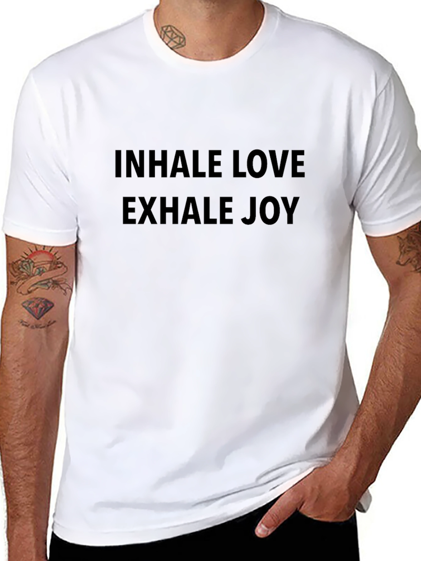 Inhale Love Exhale Joy Black T-Shirt
