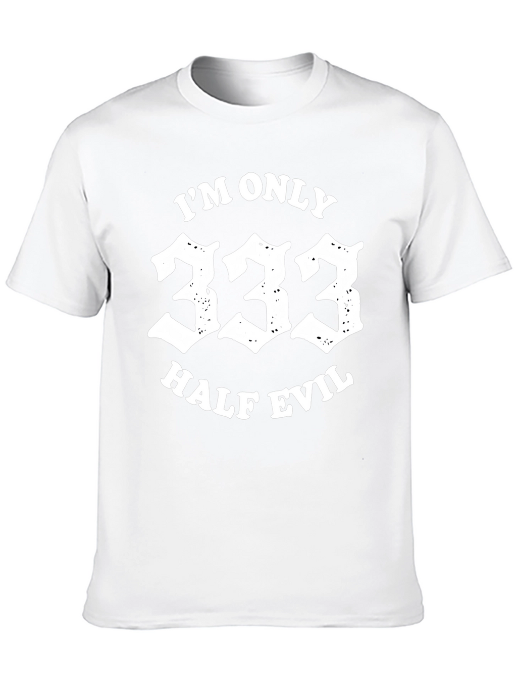 333 Half Evil Graphic Tee - Black Casual T-Shirt