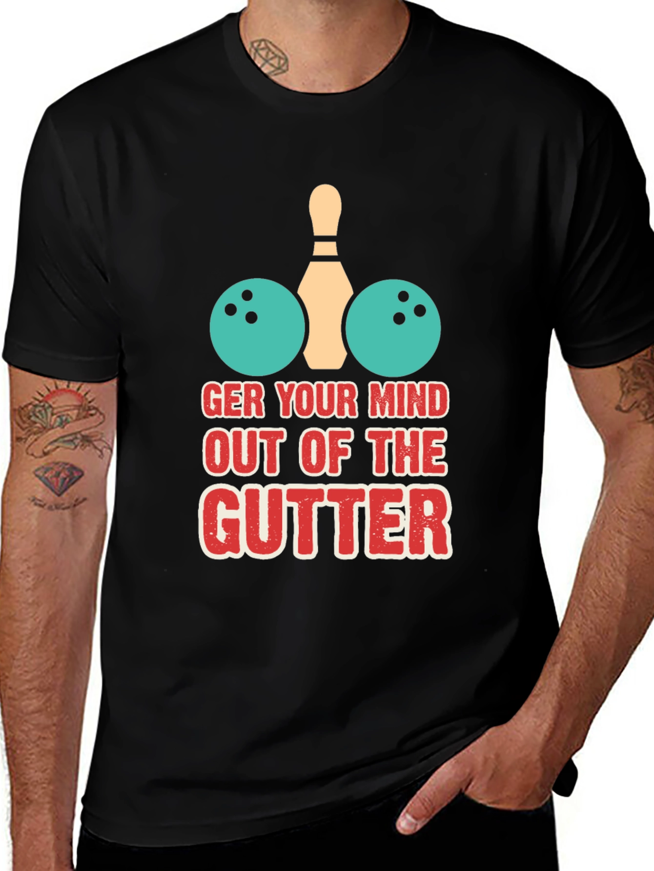 Bowling Mind Gutter Graphic Tee