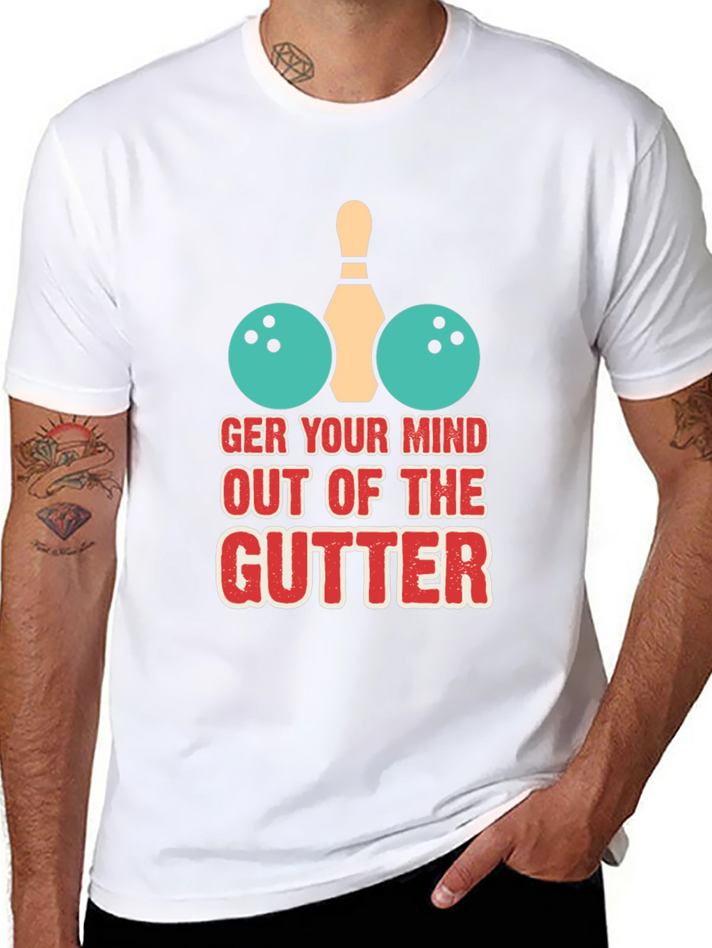 Bowling Mind Gutter Graphic Tee