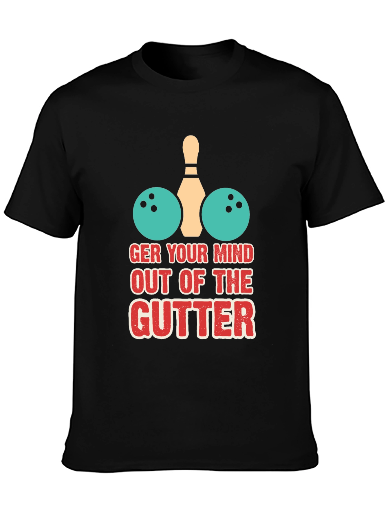Bowling Mind Gutter Graphic Tee