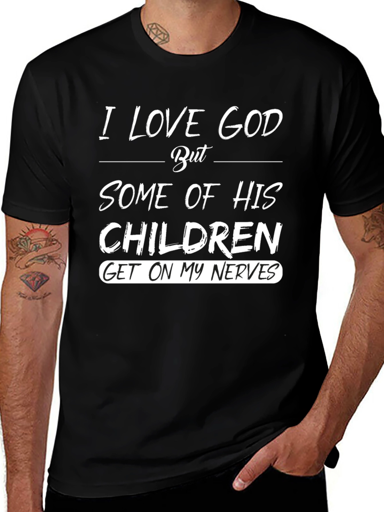 I Love God T-Shirt Funny Christian Humor Graphic Tee