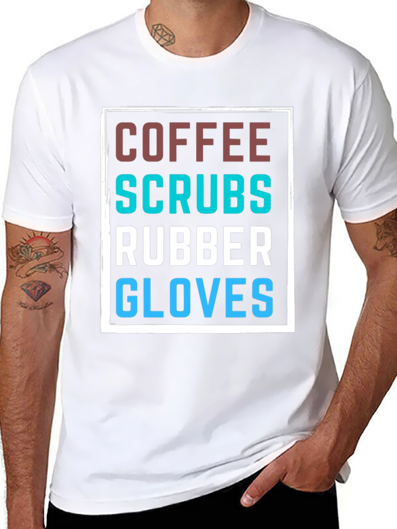 Coffee Scrubs Rubber Gloves T-Shirt