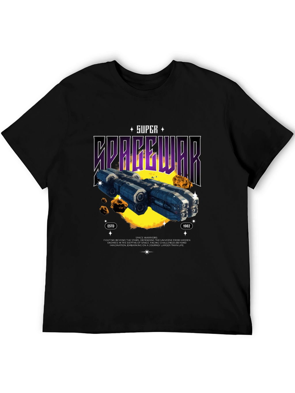 Super Spacewar T-Shirt - Retro Sci-Fi Graphic Tee