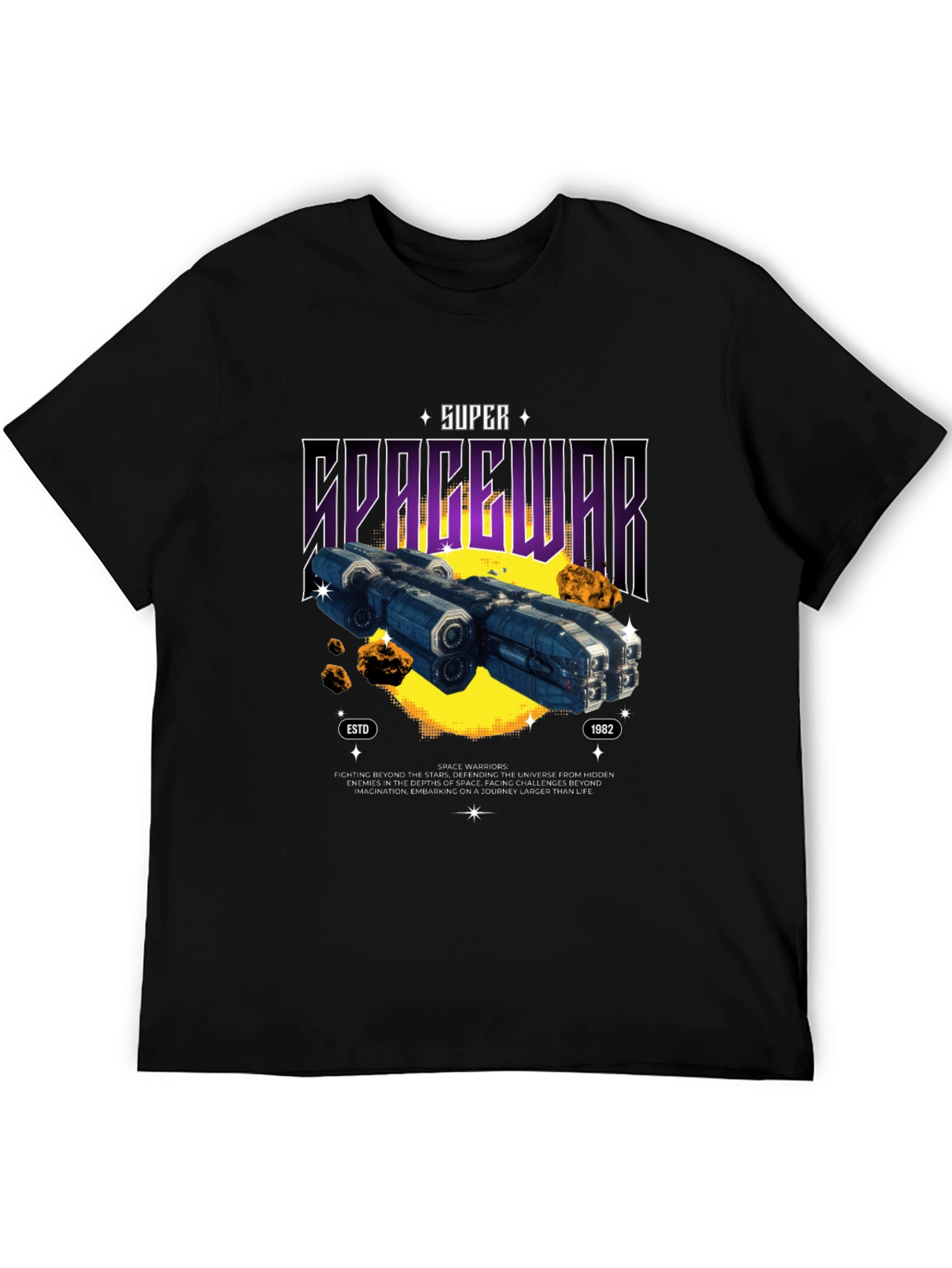 Super Spacewar T-Shirt - Retro Sci-Fi Graphic Tee