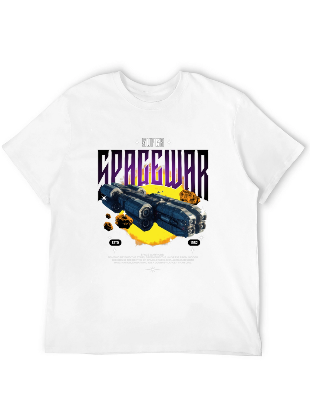 Super Spacewar T-Shirt - Retro Sci-Fi Graphic Tee