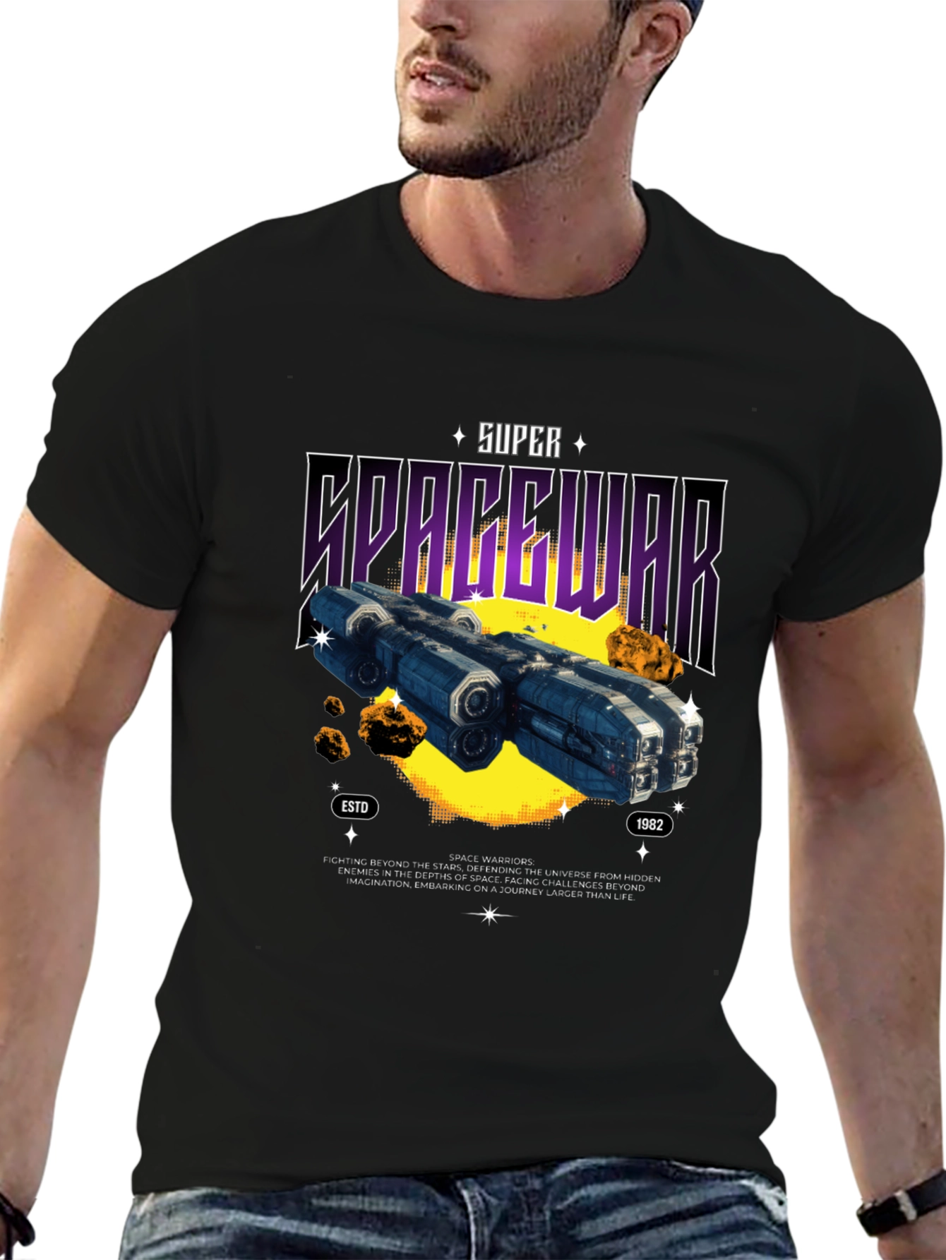 Super Spacewar T-Shirt - Retro Sci-Fi Graphic Tee