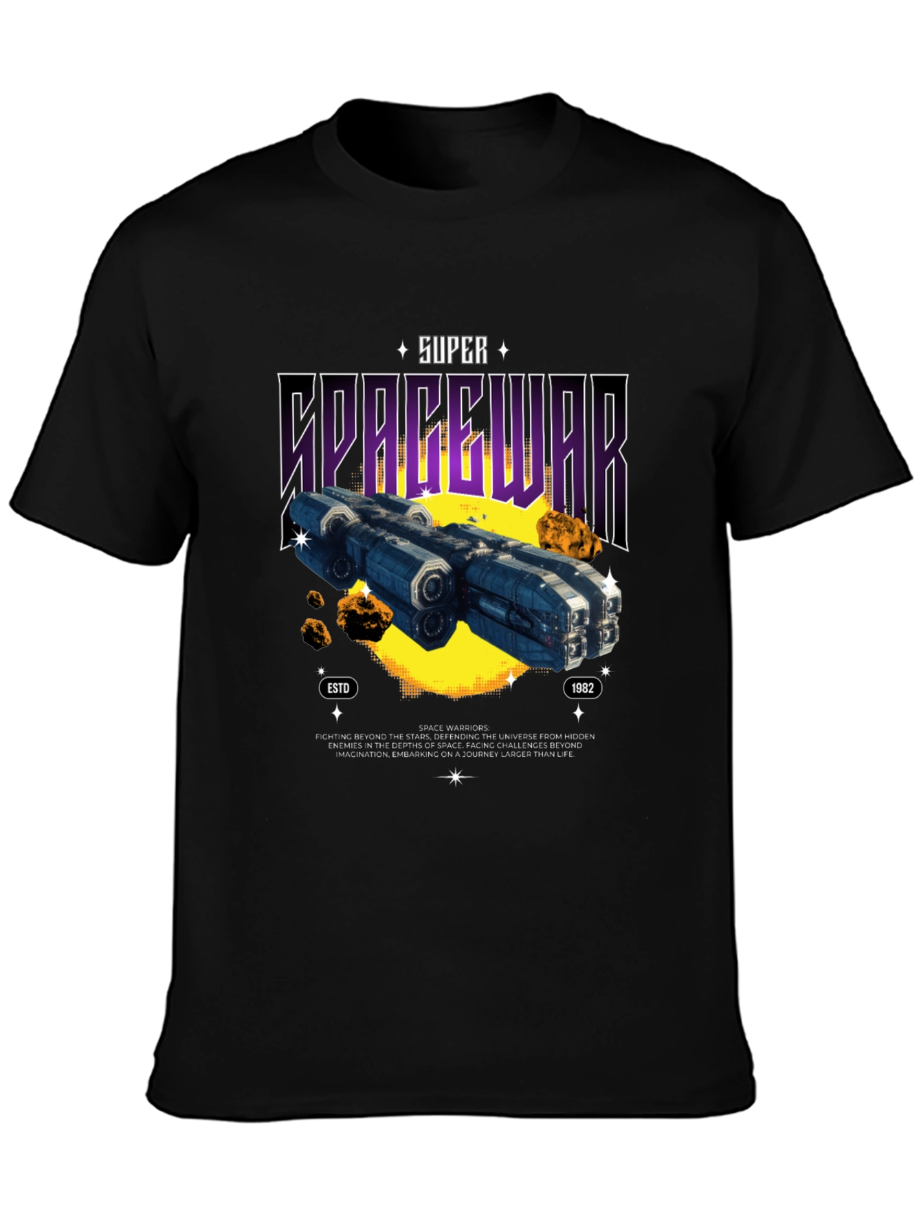 Super Spacewar T-Shirt - Retro Sci-Fi Graphic Tee