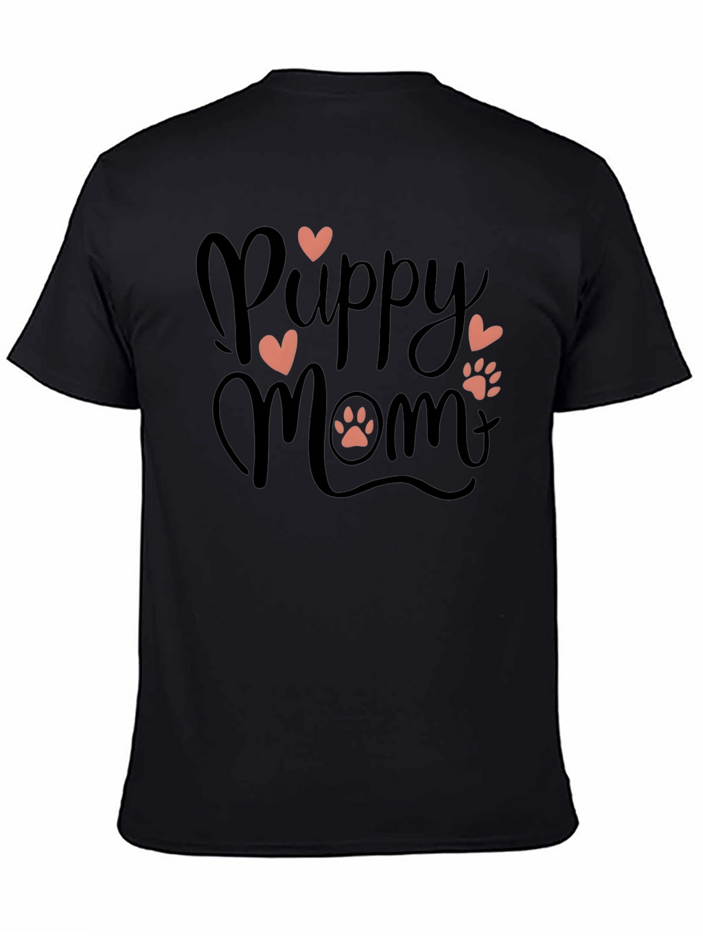 Puppy Mom Black T-Shirt - Dog Lover Tee