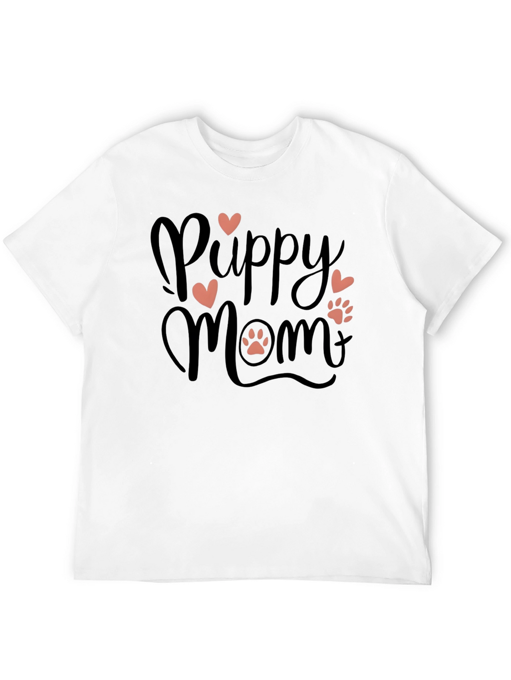 Puppy Mom Black T-Shirt - Dog Lover Tee
