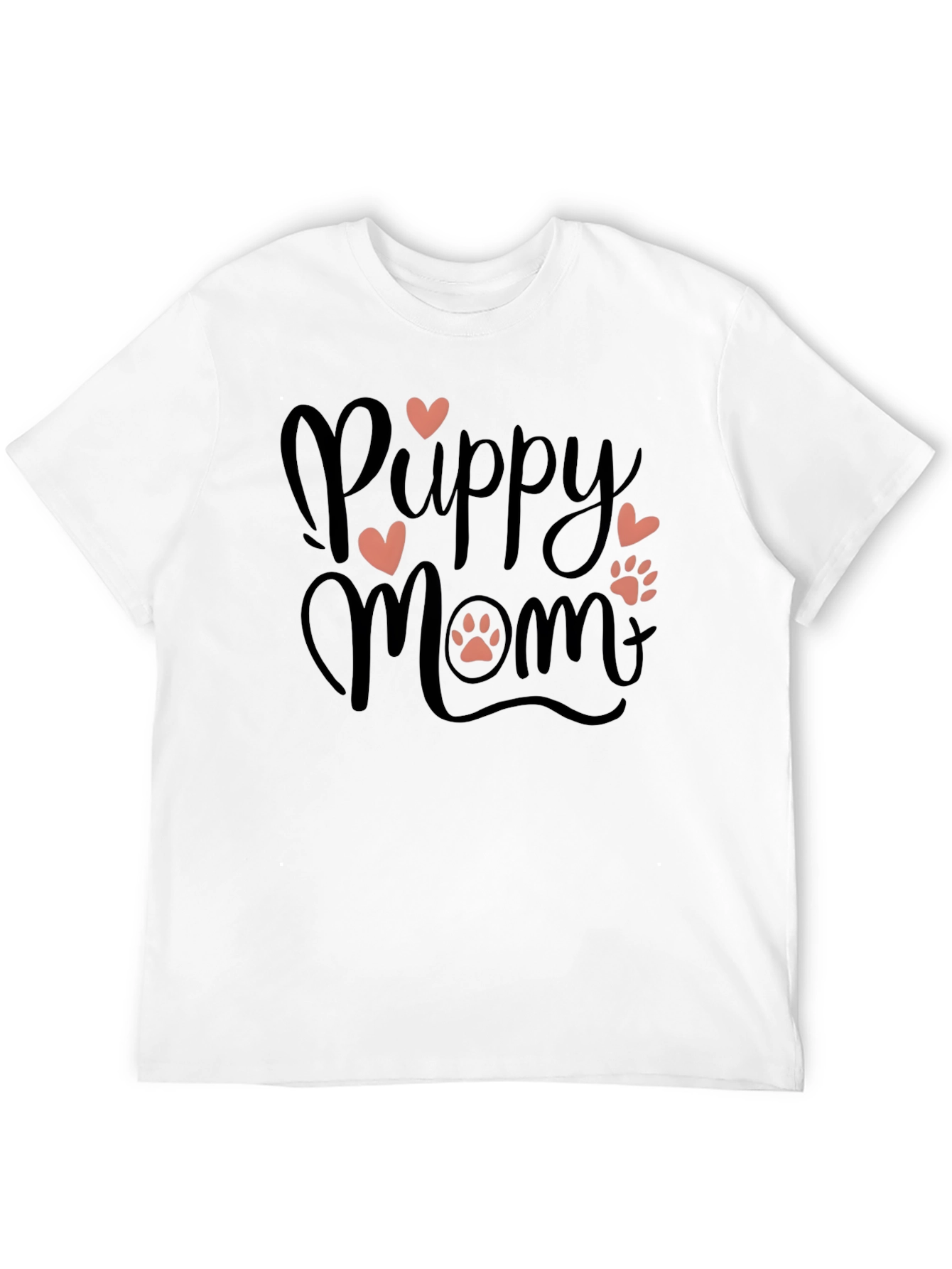 Puppy Mom Black T-Shirt - Dog Lover Tee