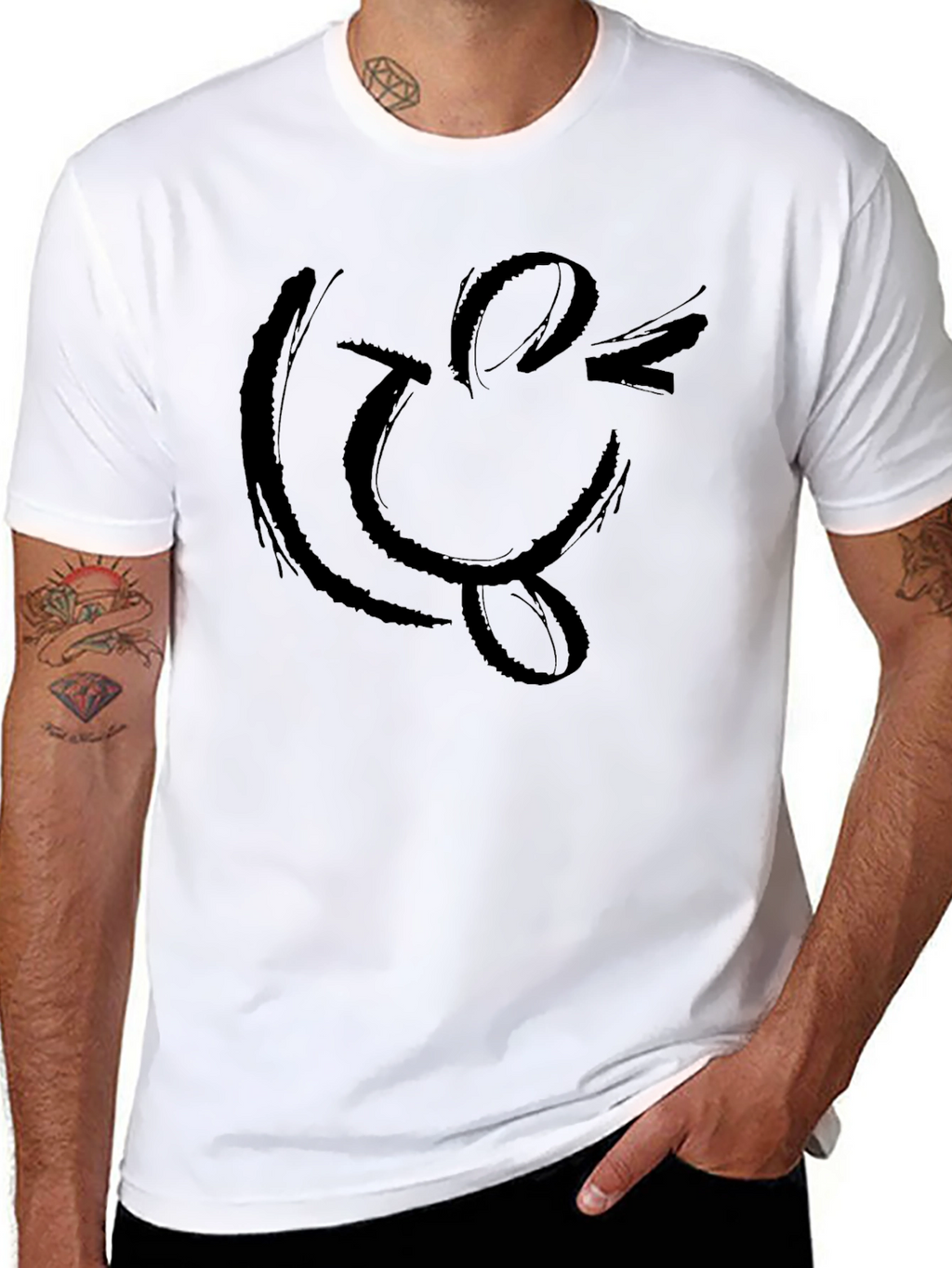 Smiley Face Graphic T-Shirt - Casual Comfort