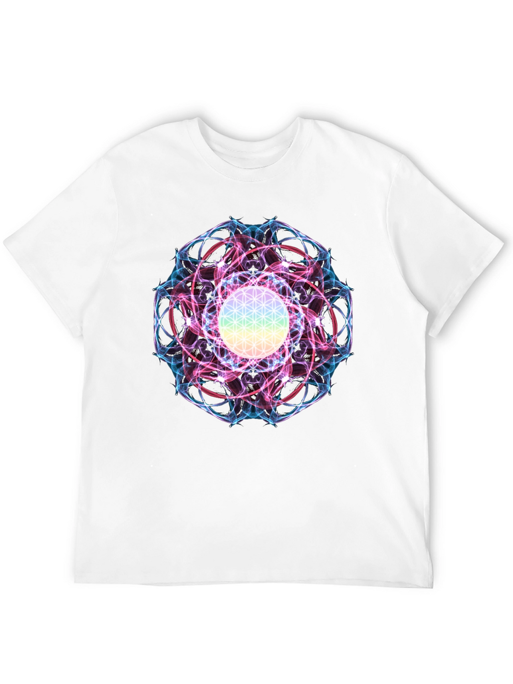 Flower of Life Graphic Tee - Spiritual Design