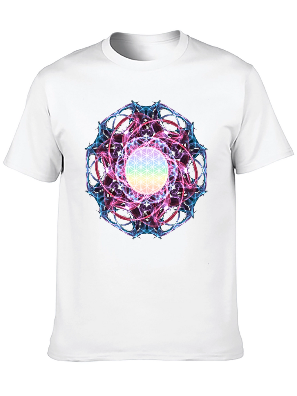 Flower of Life Graphic Tee - Spiritual Design