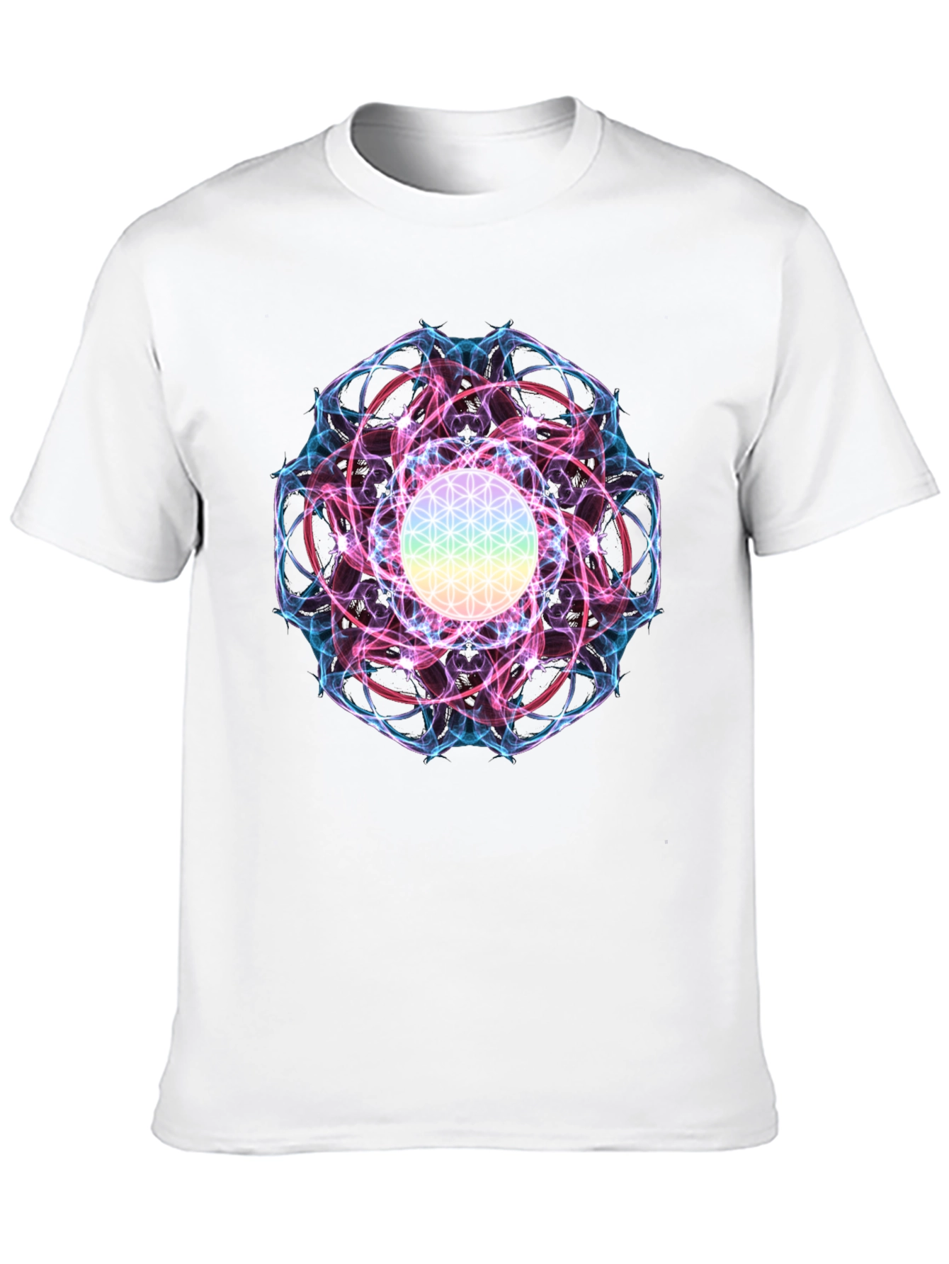 Flower of Life Graphic Tee - Spiritual Design