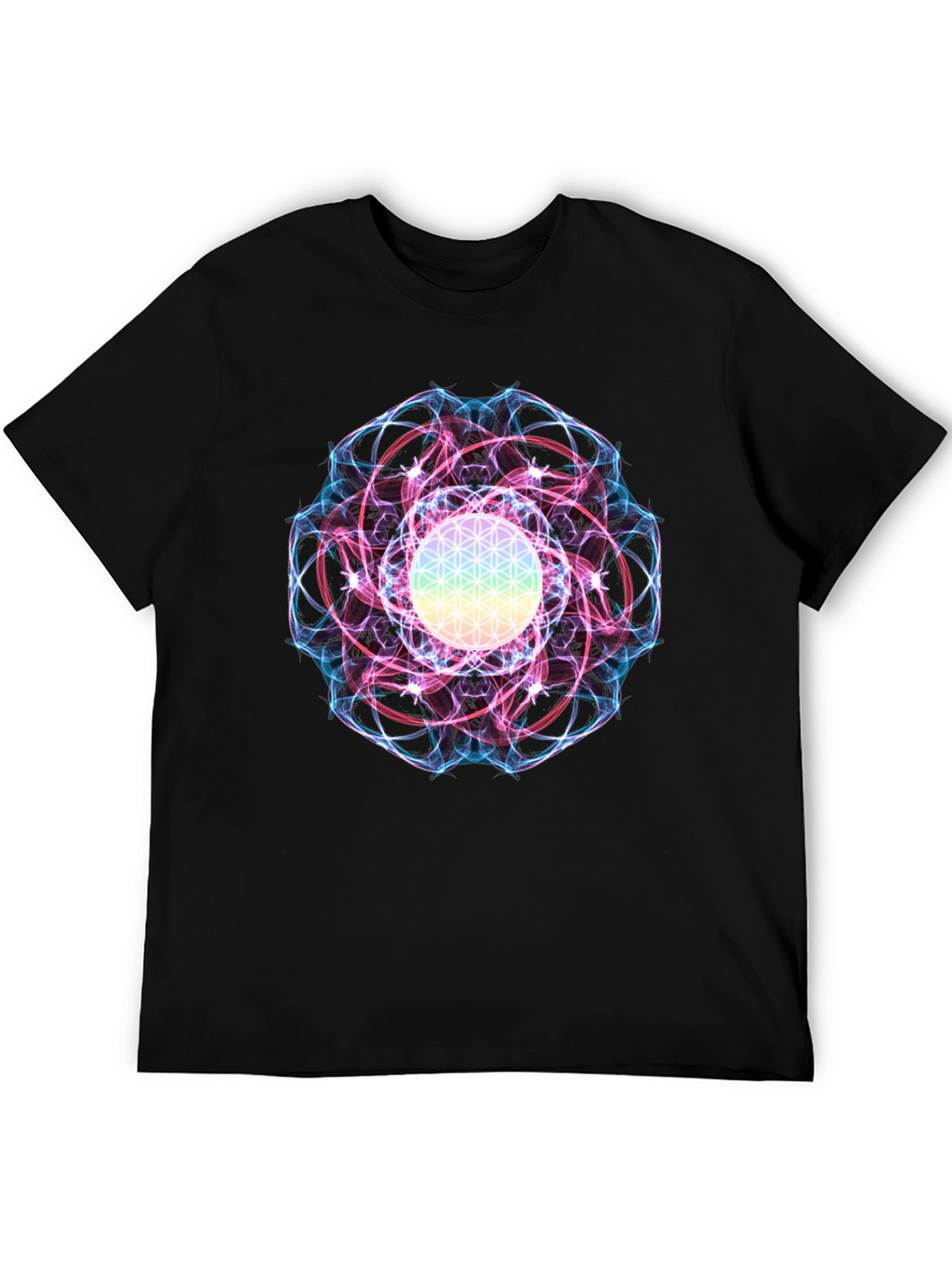 Flower of Life Graphic Tee - Spiritual Design