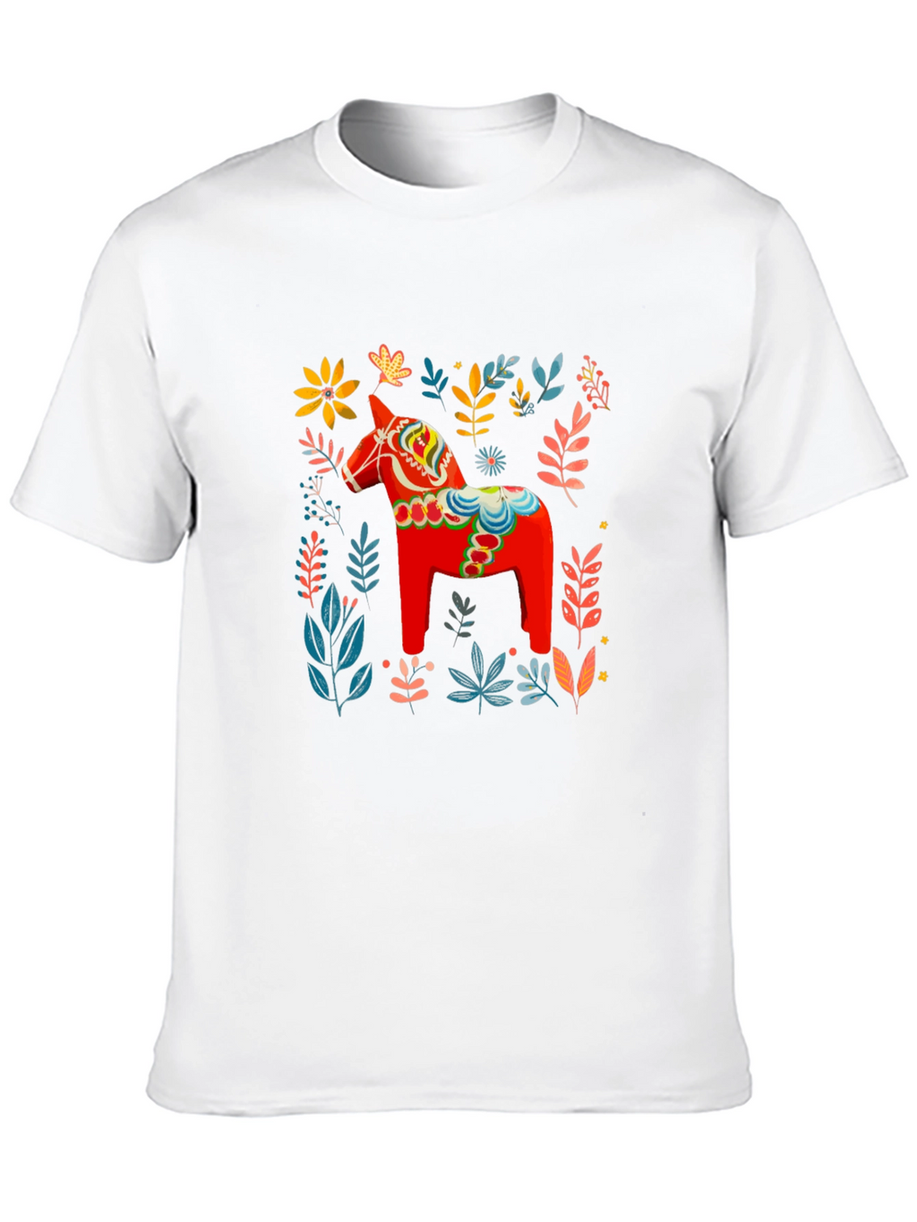 Dala Horse Floral Graphic Tee