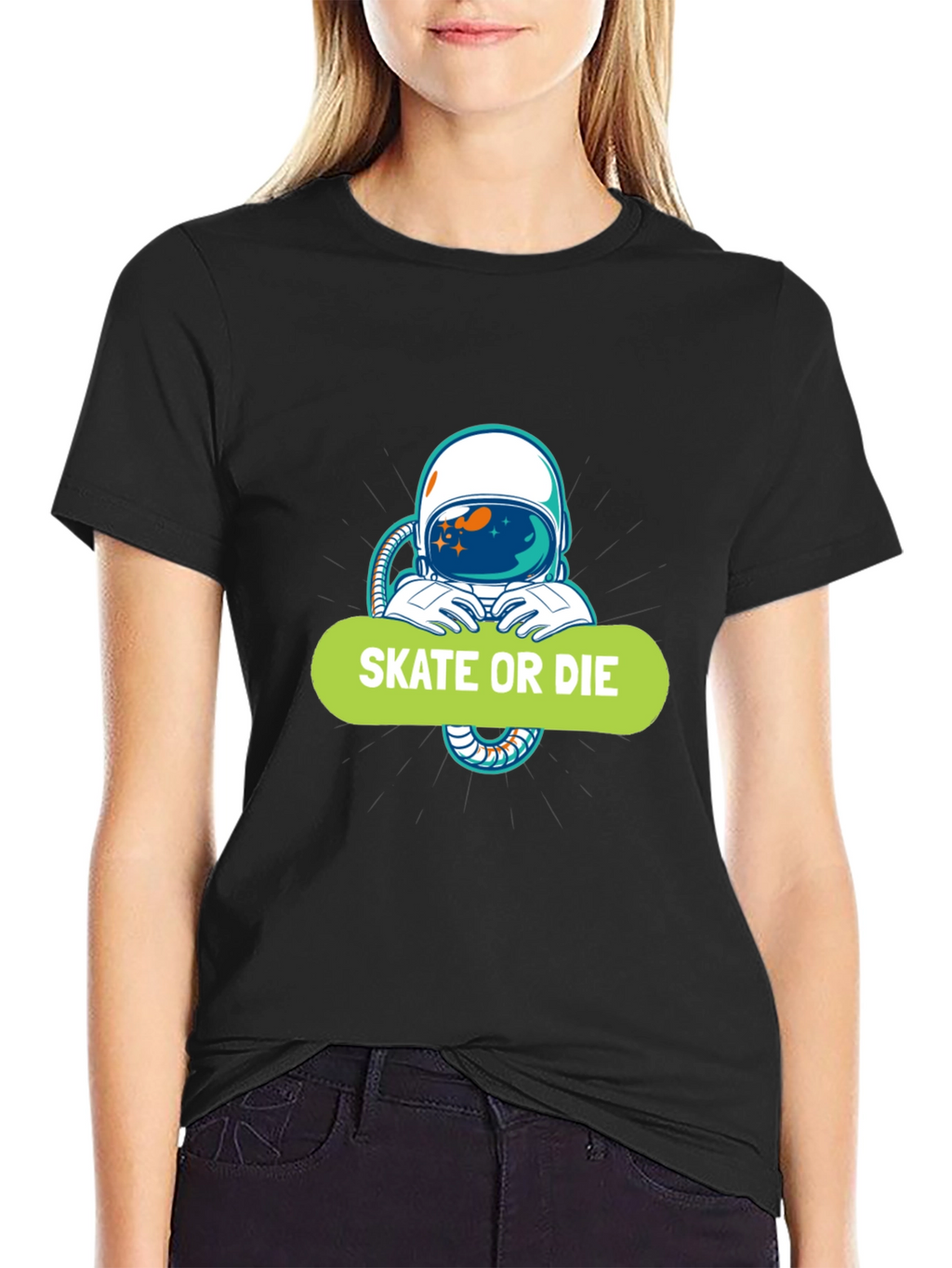 Skate or Die Astronaut Graphic Tee