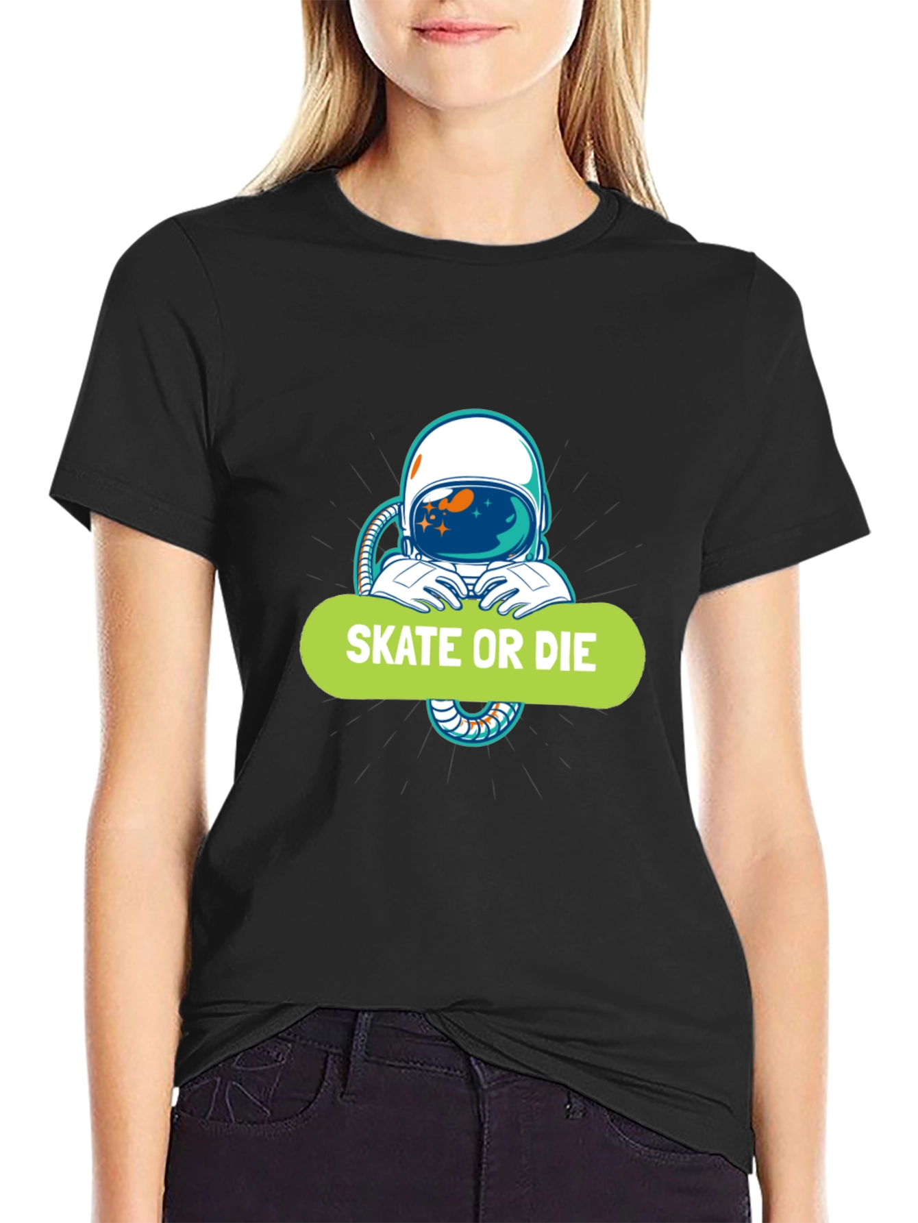 Skate or Die Astronaut Graphic Tee
