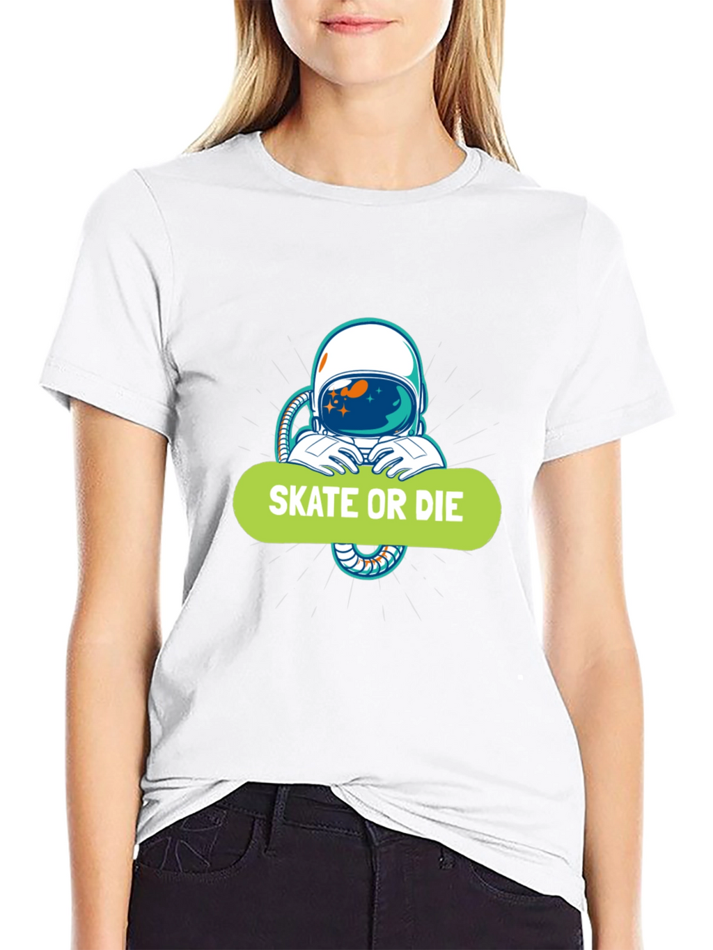 Skate or Die Astronaut Graphic Tee