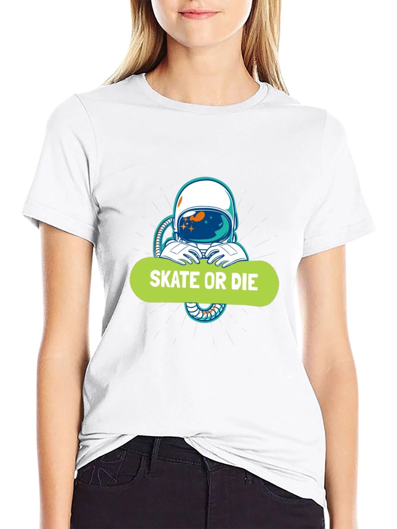 Skate or Die Astronaut Graphic Tee