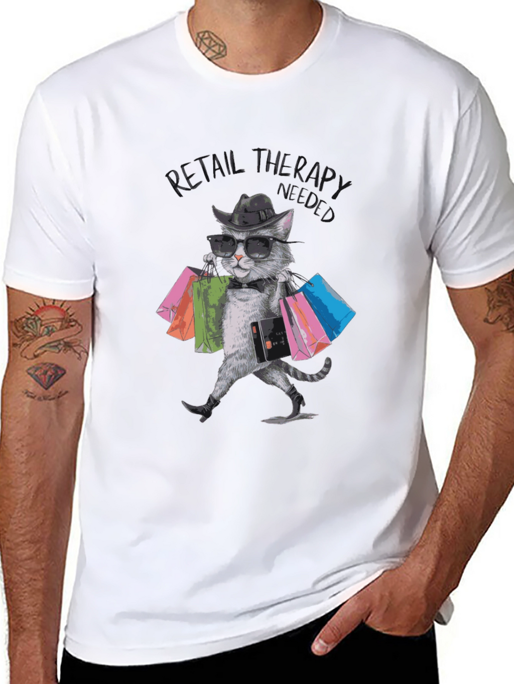 Retail Therapy Cat T-Shirt