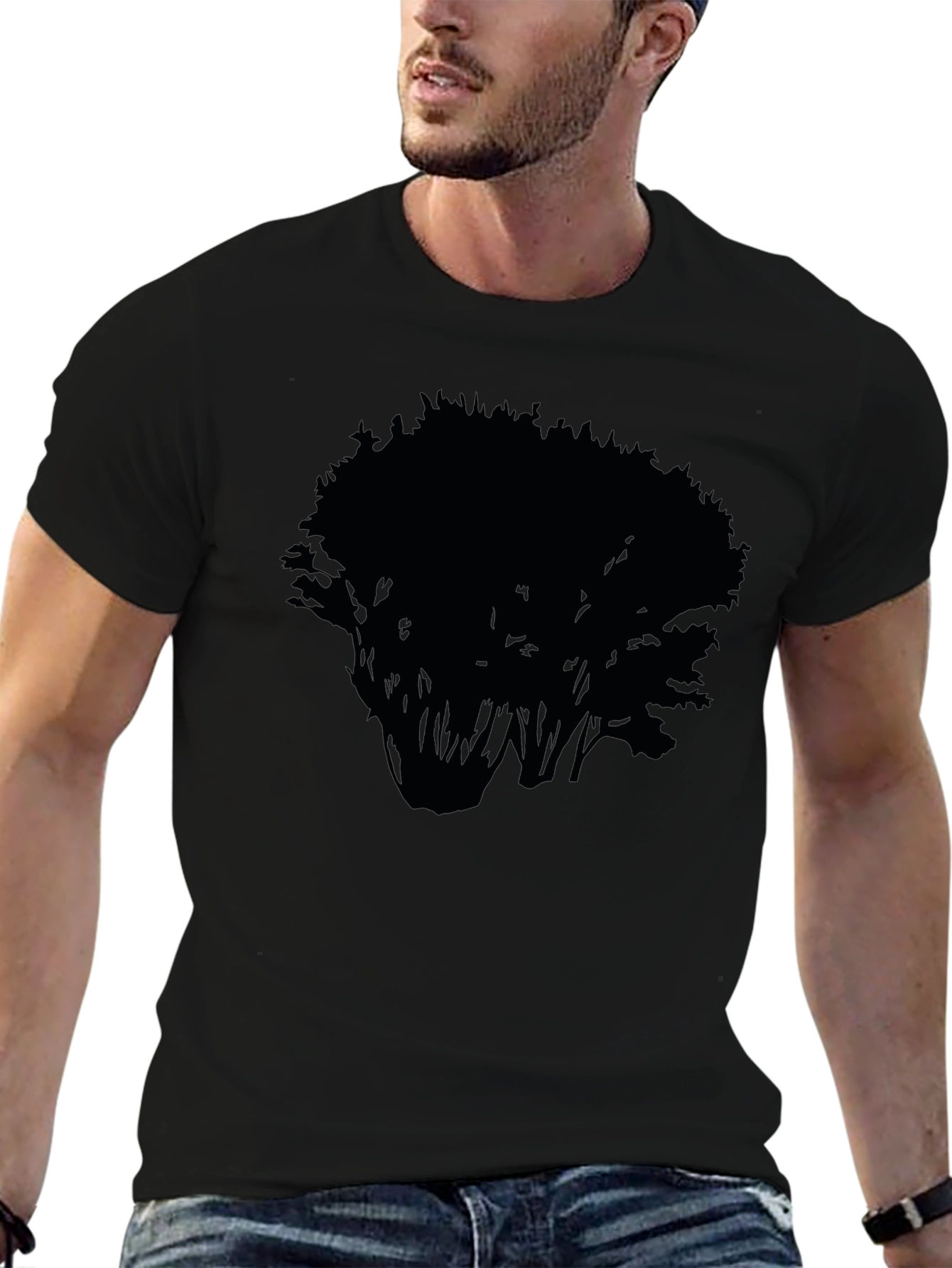 Mens Black Tree Graphic Tee - Nature Inspired Style