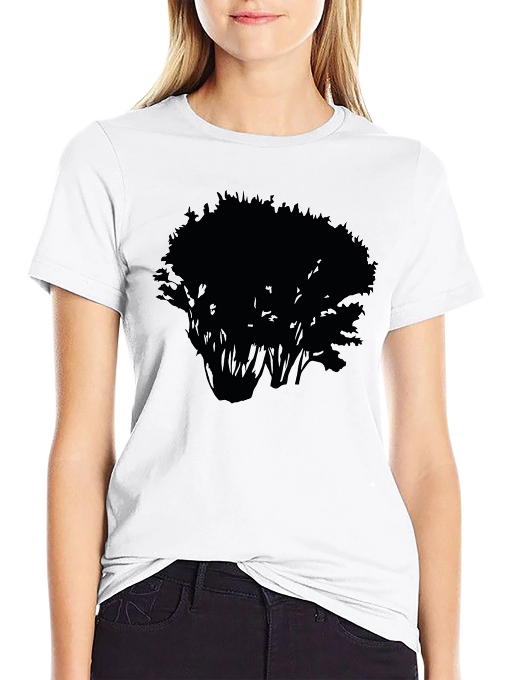 Mens Black Tree Graphic Tee - Nature Inspired Style