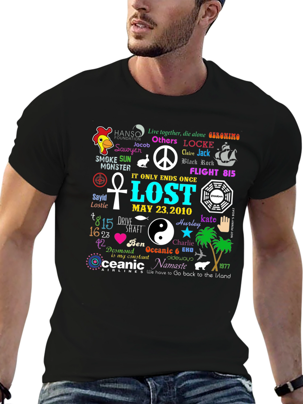 Lost TV Show Inspired Graphic T-Shirt