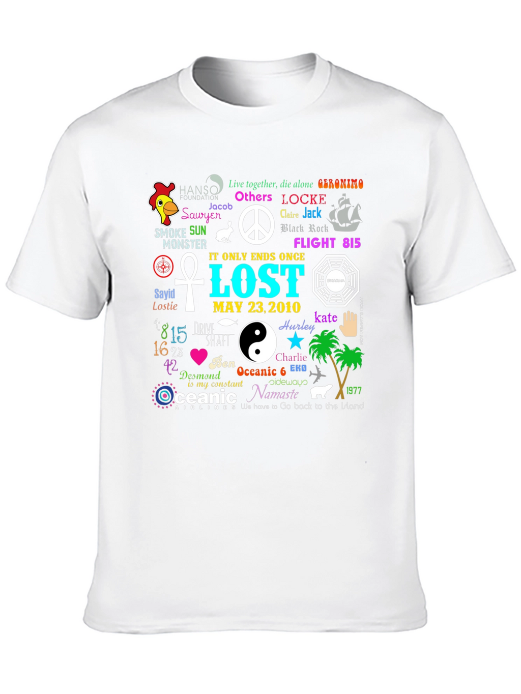 Lost TV Show Inspired Graphic T-Shirt