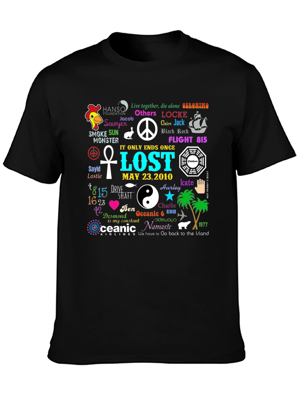 Lost TV Show Inspired Graphic T-Shirt