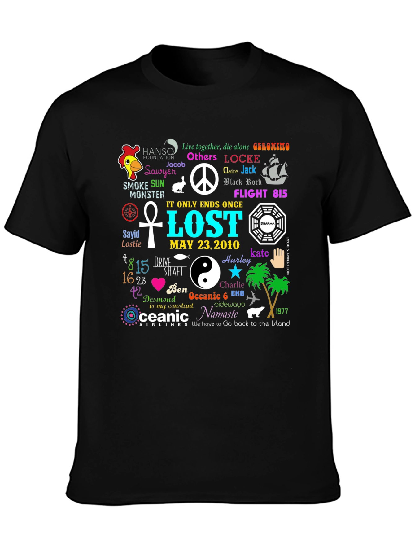 Lost TV Show Inspired Graphic T-Shirt