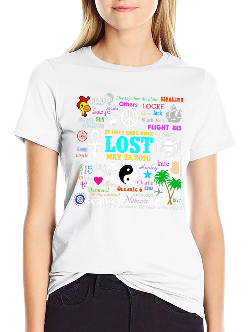 Lost TV Show Inspired Graphic T-Shirt
