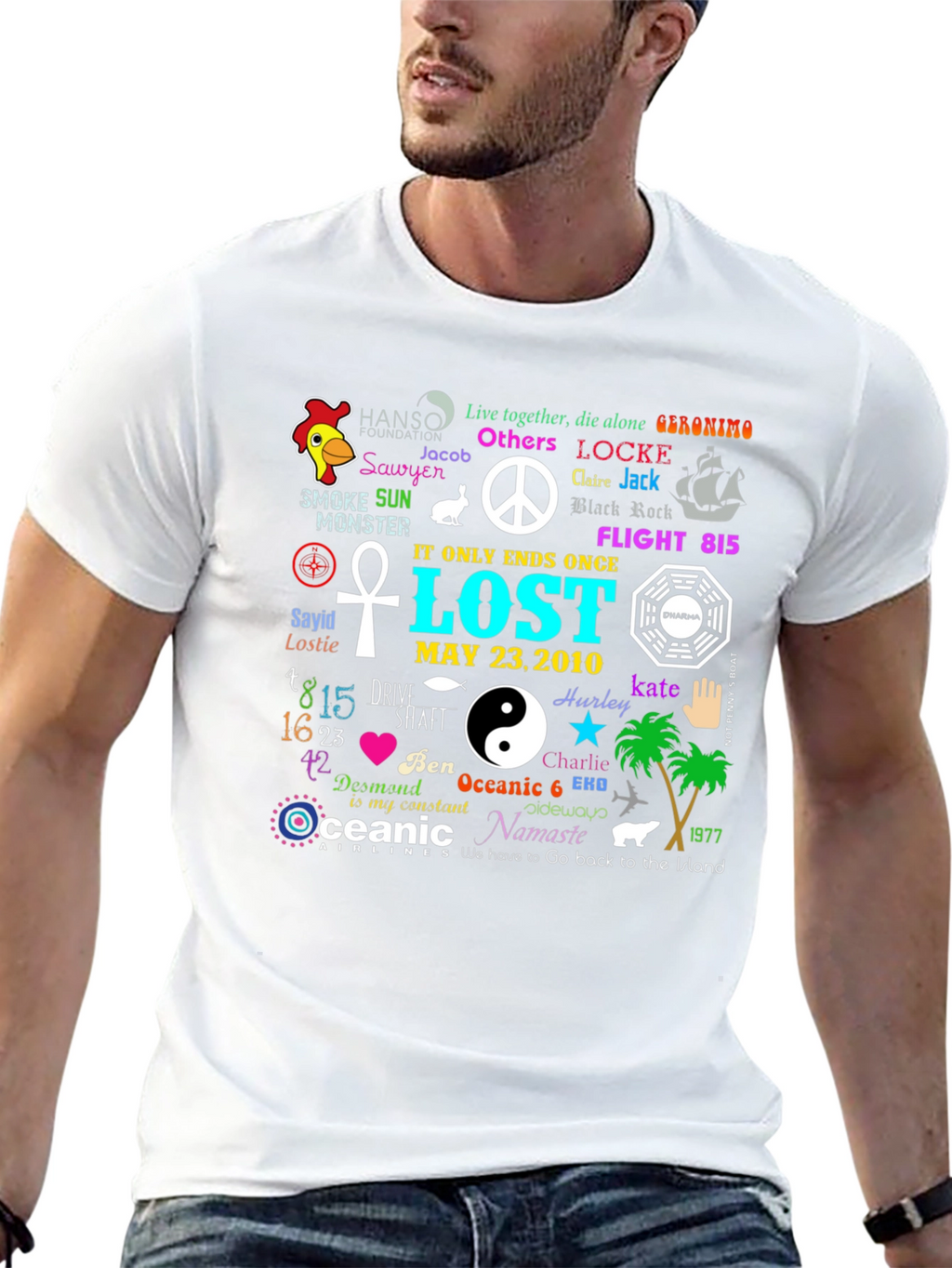 Lost TV Show Inspired Graphic T-Shirt