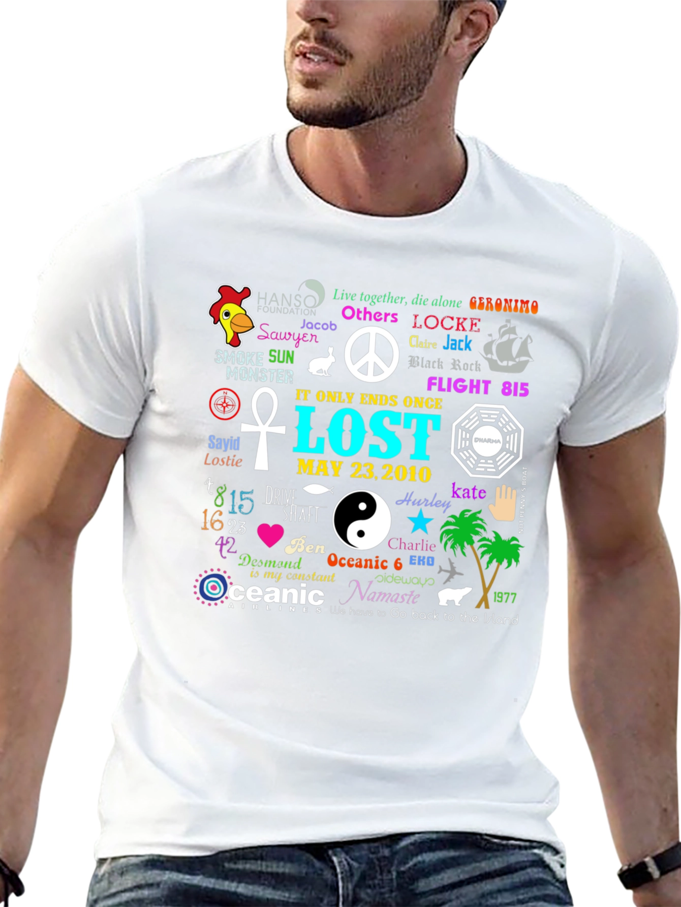 Lost TV Show Inspired Graphic T-Shirt