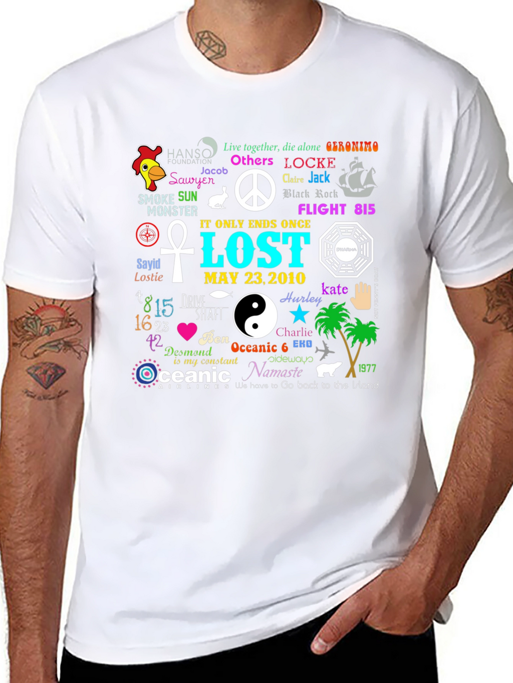 Lost TV Show Inspired Graphic T-Shirt