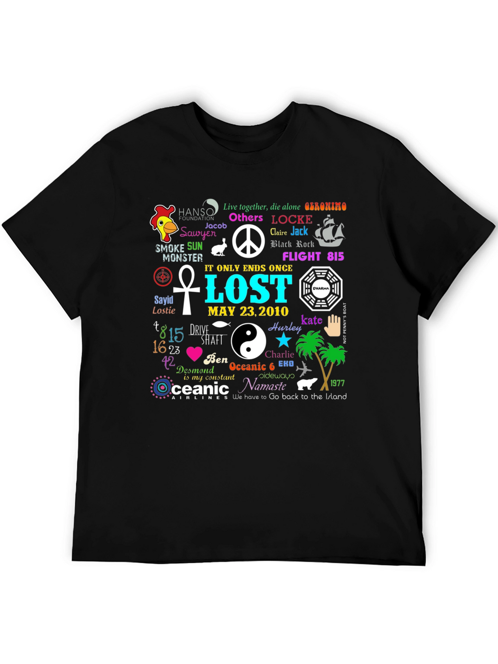 Lost TV Show Inspired Graphic T-Shirt