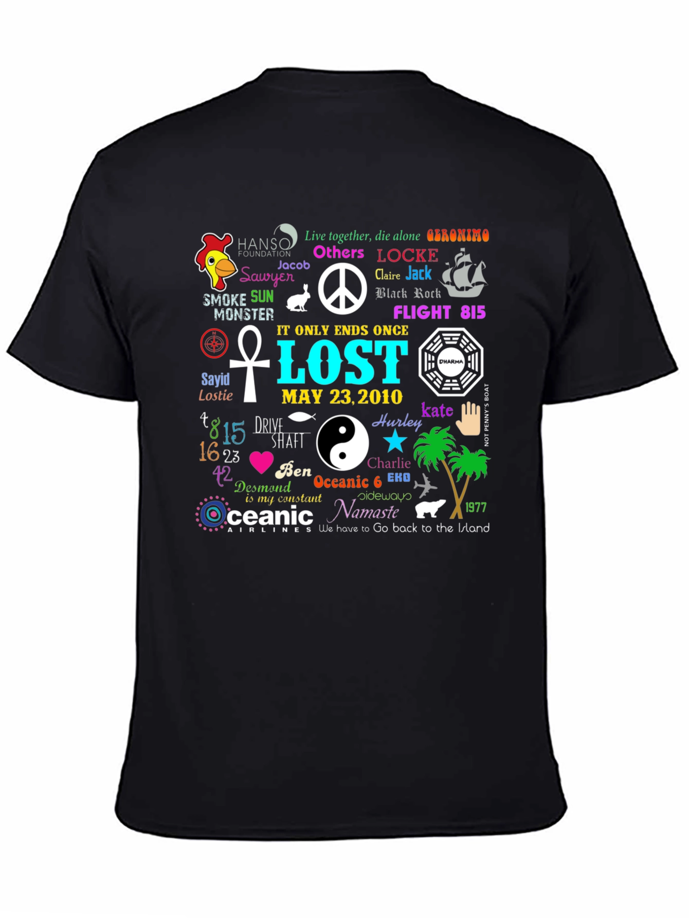 Lost TV Show Inspired Graphic T-Shirt
