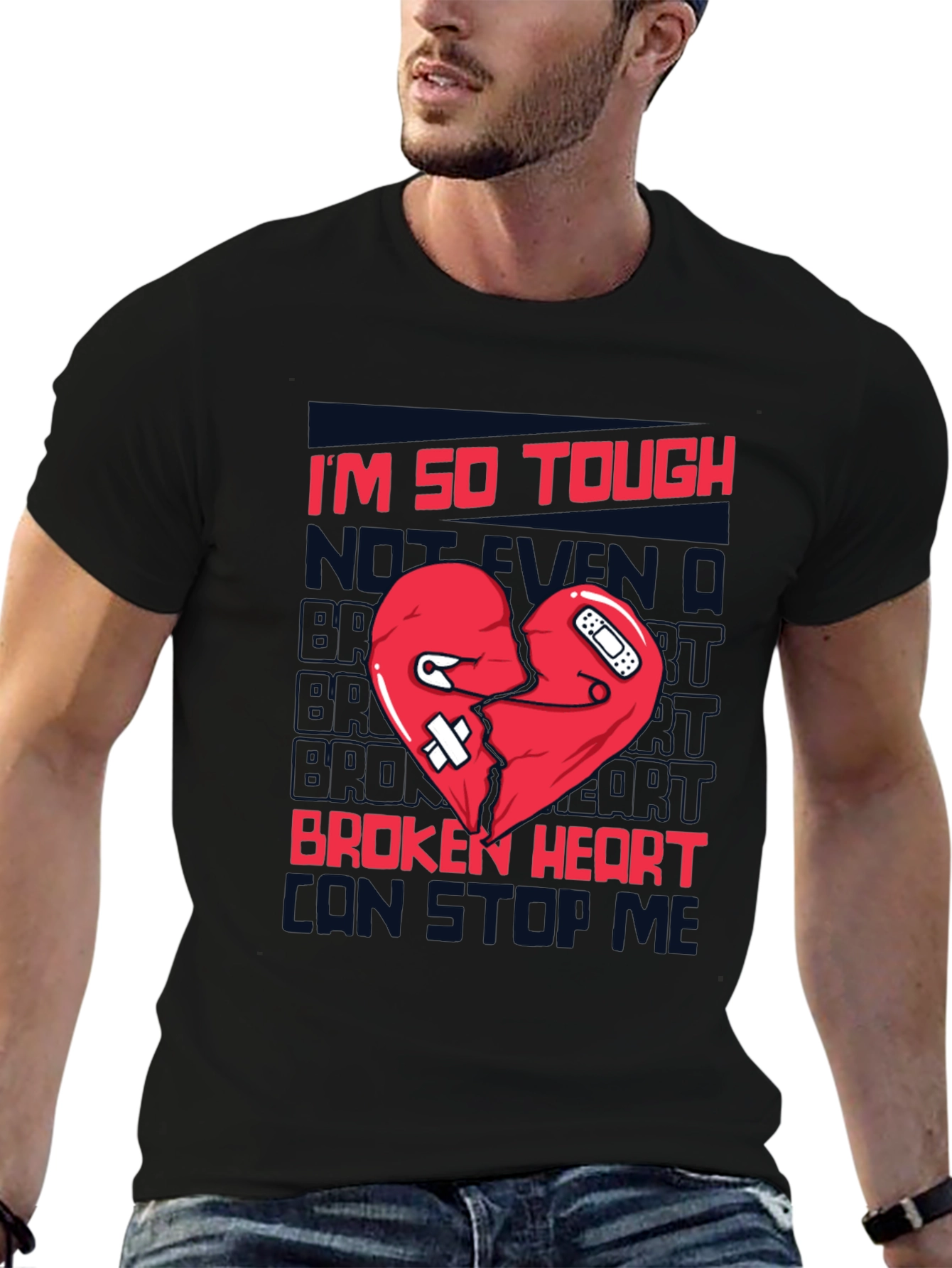 Tough Broken Heart T-Shirt - Black