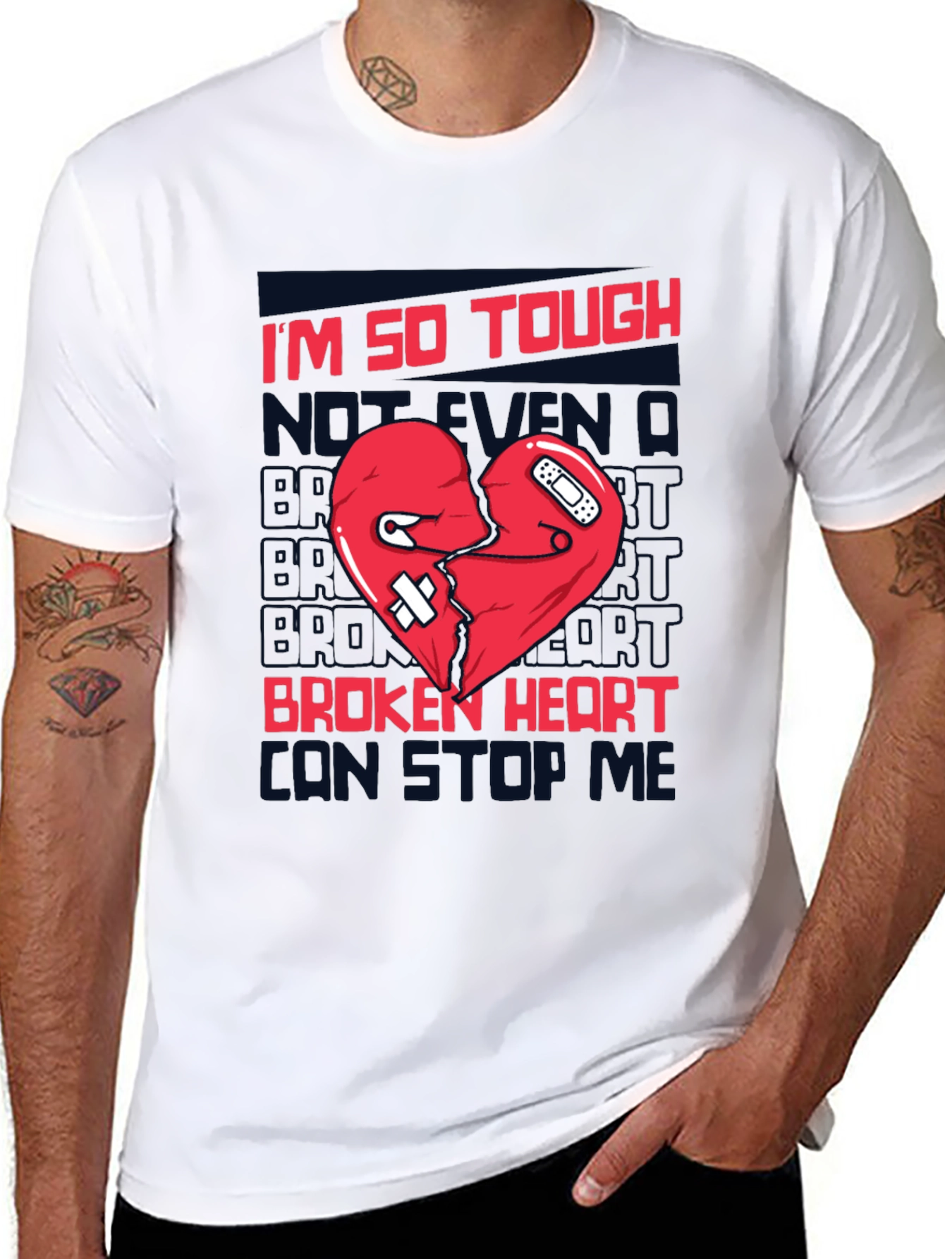 Tough Broken Heart T-Shirt - Black