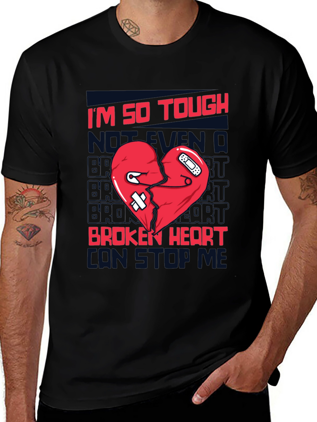 Tough Broken Heart T-Shirt - Black