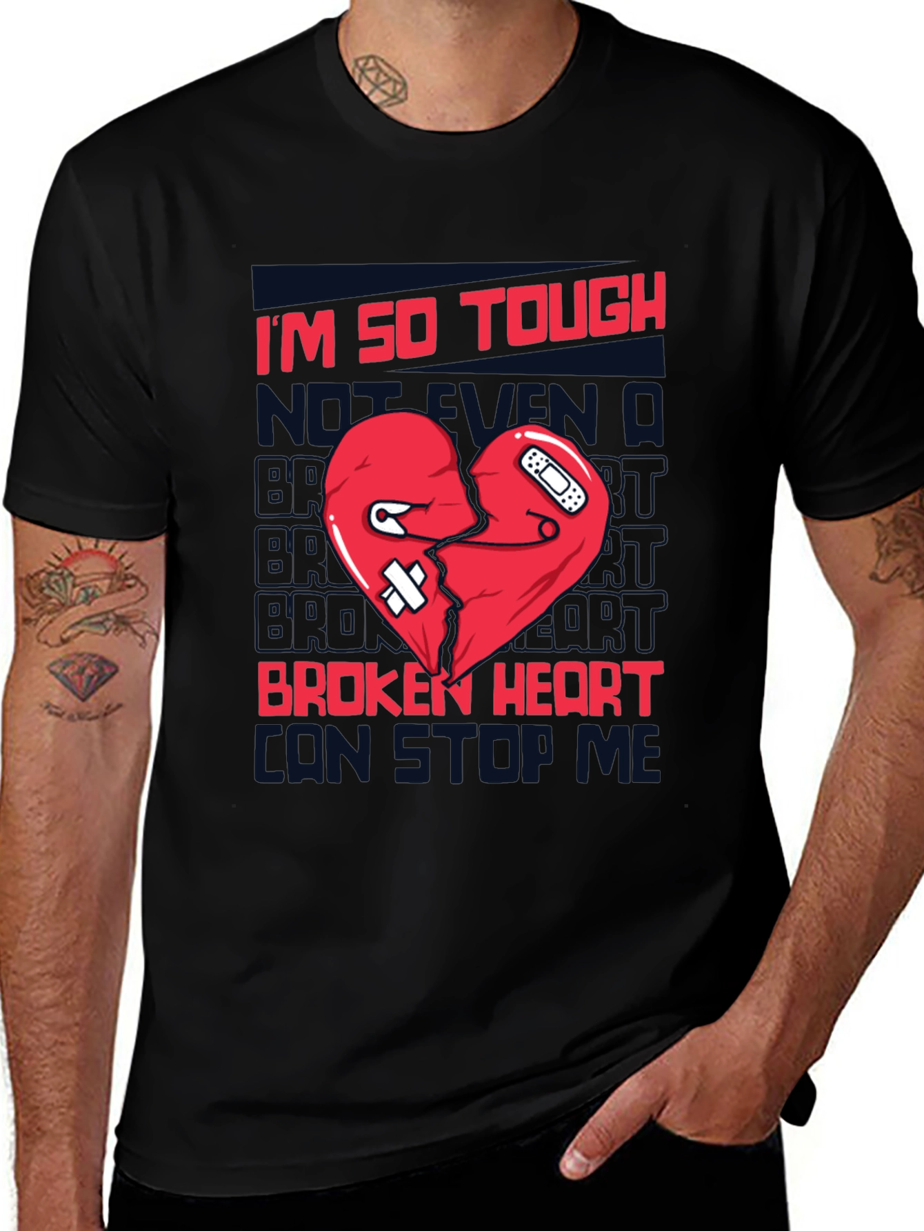 Tough Broken Heart T-Shirt - Black